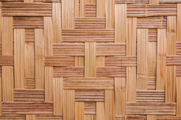 Wall of plaited bamboo strips