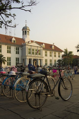 bicycle rental, kota, jakarta, indonesia