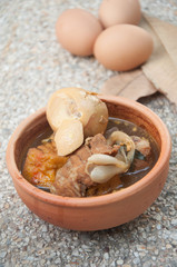 Khaipalo is Thai traditional food made from eggs, pork and some