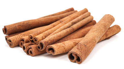 cinnamon isolated on white background