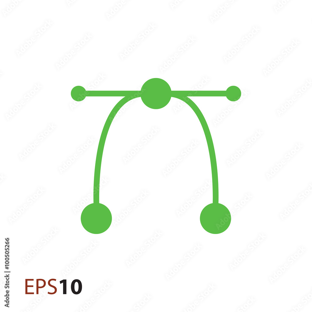Poster vector graphics bezier icon for web and mobile