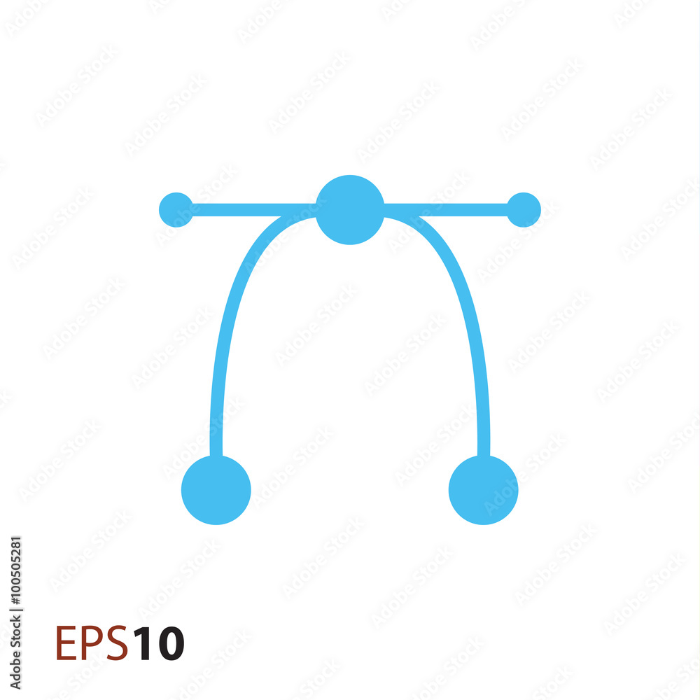 Poster vector graphics bezier icon for web and mobile