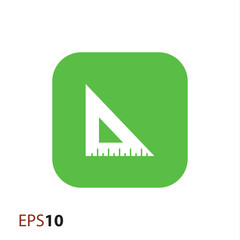 Triangle ruler icon for web and mobile