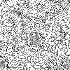 Seamless black and white pattern. 