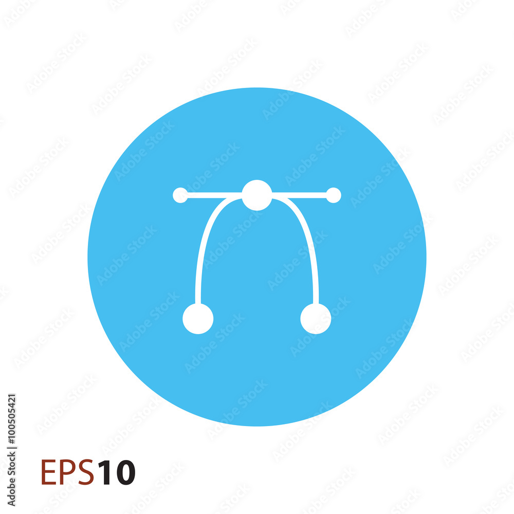 Poster vector graphics bezier icon for web and mobile