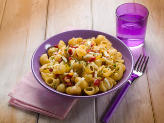 pasta with capsicum and scamorza cheese