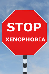 Stop Xenophobia concept