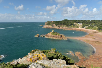 Ile au Guerdain in Portelet Bay on coast of Jersey
