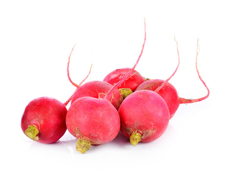  red radish isolated on white background
