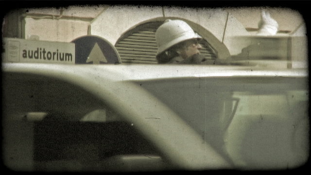 Traffic Policeman 2. Vintage stylized video clip.