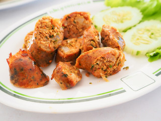 Sai Aua is name of northern Thai Northern spicy sausage