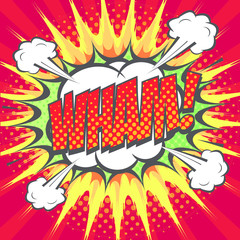 WHAM! wording sound effect set design for comic background, comic strip