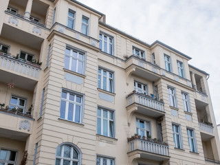 Fototapeta na wymiar Modern Apartment Building with Balconies