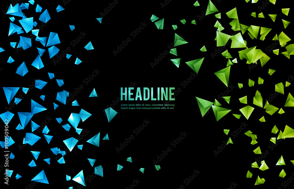 Poster wireframe polygonal background.