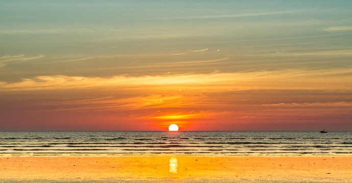 Sunset on the beach