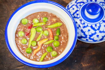 Chili sauce shrimp paste Thai food