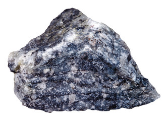 stibnite (antimonite) mineral stone isolated