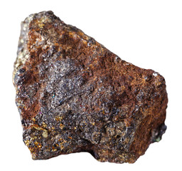 specimen of magnetite mineral stone isolated