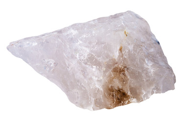 quartz mineral gemstone isolated on white