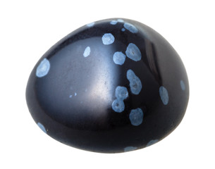 one snowflake obsidian gemstone isolated