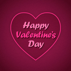 HAPPY VALENTINE’S DAY framed by heart 