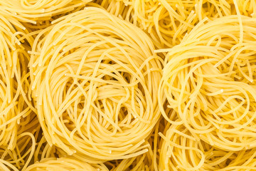 nests of durum wheat semolina pasta fidelini