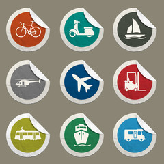 Transportation simply icons