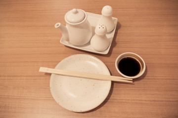 plate and chopstick