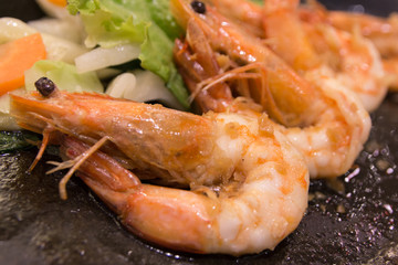 Grilled shrimps steak