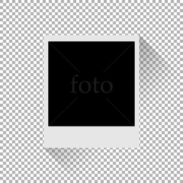 Photo frame with shadow on a plaid background