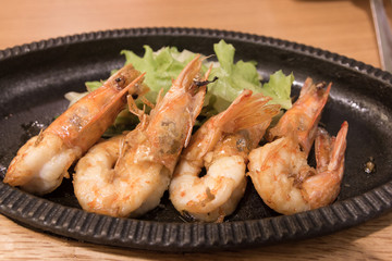 Grilled shrimps steak
