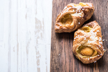 Fresh apricot croissant