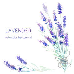 Watecolor lavender card © InnaOgando