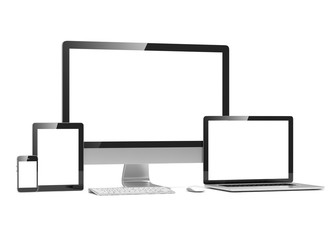 Ultimate web design, laptop, smartphone, tablet, computer, display