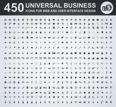 450 Business icon set