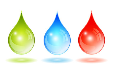 Obraz premium Vector glass drop