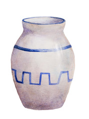 Watercolor rusty pitcher