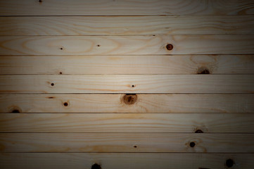 Wood background, Pine wood background in horizontal plane with vignette.