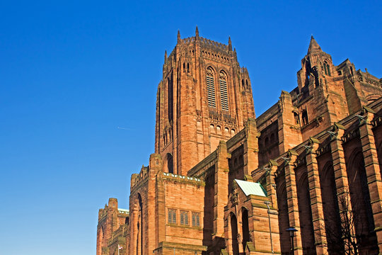 Liverpool Cathedral built on St James's Mount in Liverpool ranks