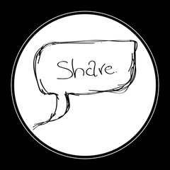 Simple doodle of a speech bubble