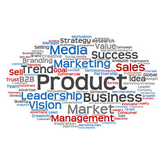Conceptual business marketing word cloud