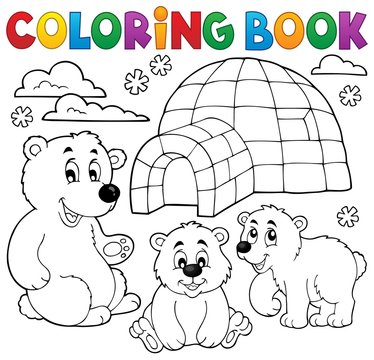 Coloring book with polar theme 1