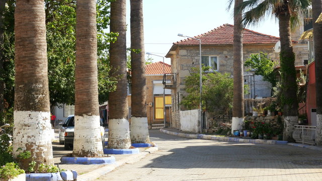 traditional turkish houses, travel destination, yeni foca, turkey