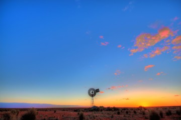 Windmill in remote Australian outback