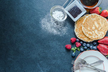 Serving traditional pancakes