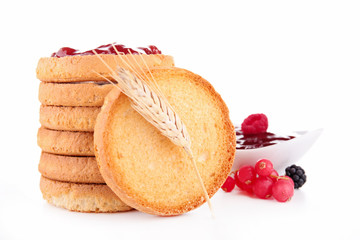 bread with jam and berry