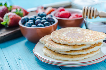 Stack of small pancakes