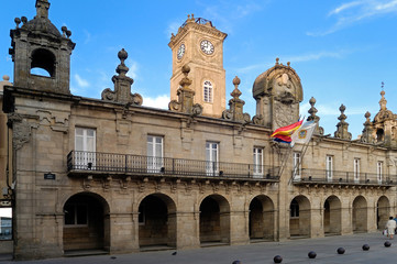 main Square and City Council, Lugo,Galicia, Spain