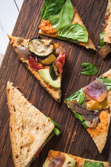 Whole grain bread sandwich with vegetables