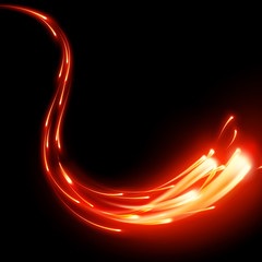 Neon light curved lines. EPS 10 